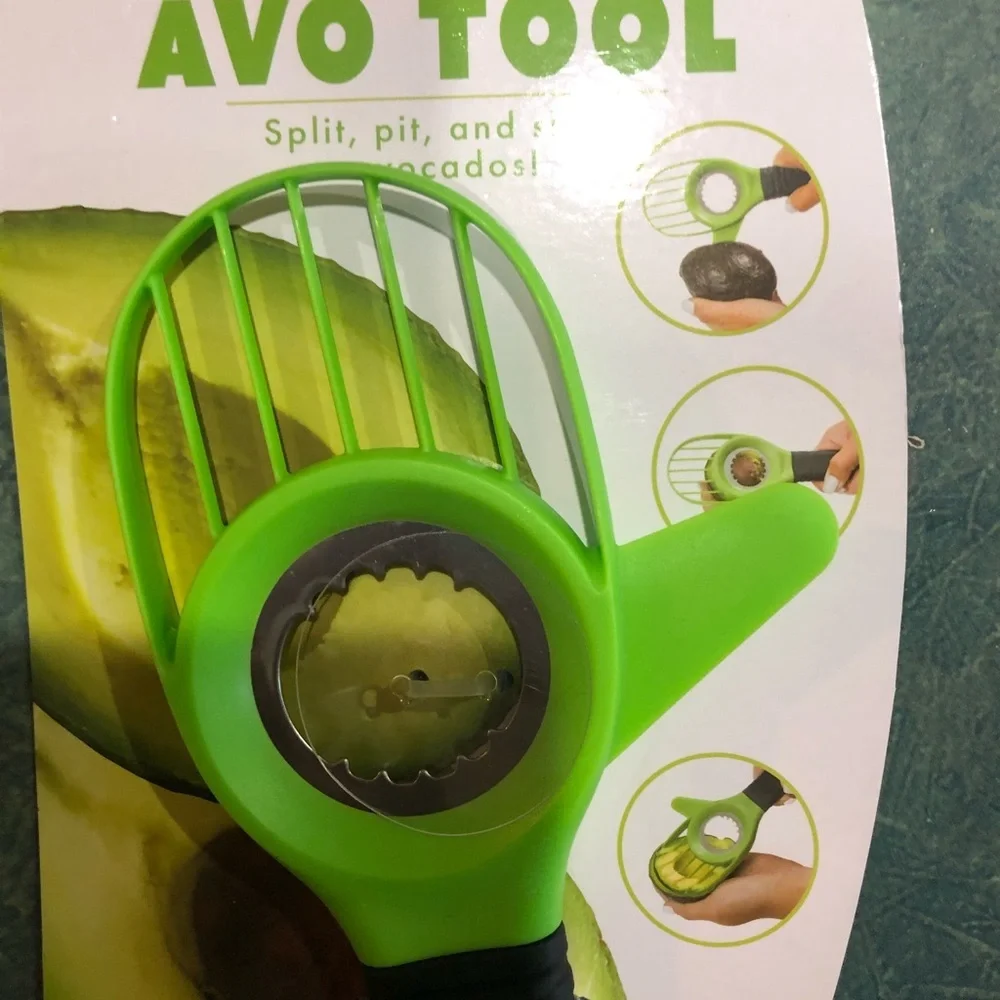 2pack Avocado multipurpose 3-in-1 silicone ergonomic nonslip‎ tool new